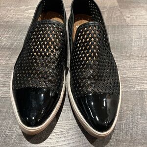 Chic Black Perforated Women's Loafers